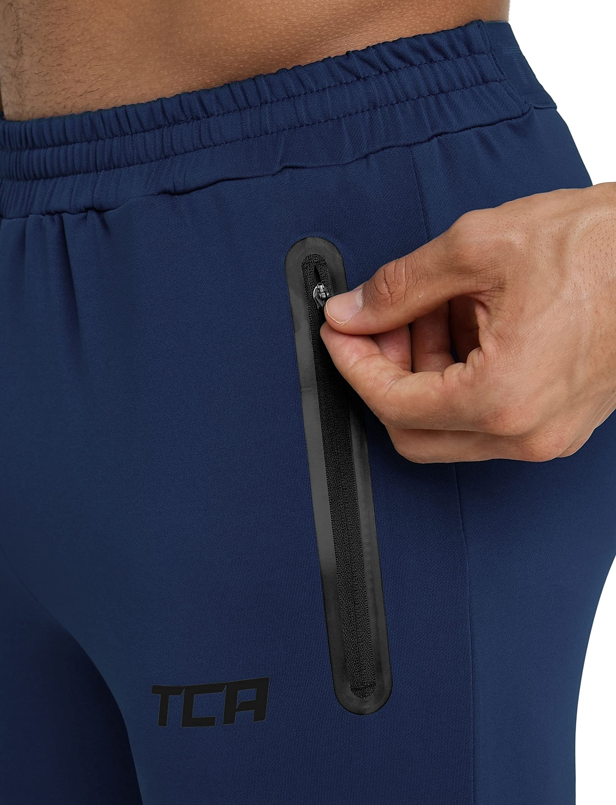 Laufhose Jogginghosen - Blau Leuchtend Reißverschlusstaschen TCA TCA mit Herren