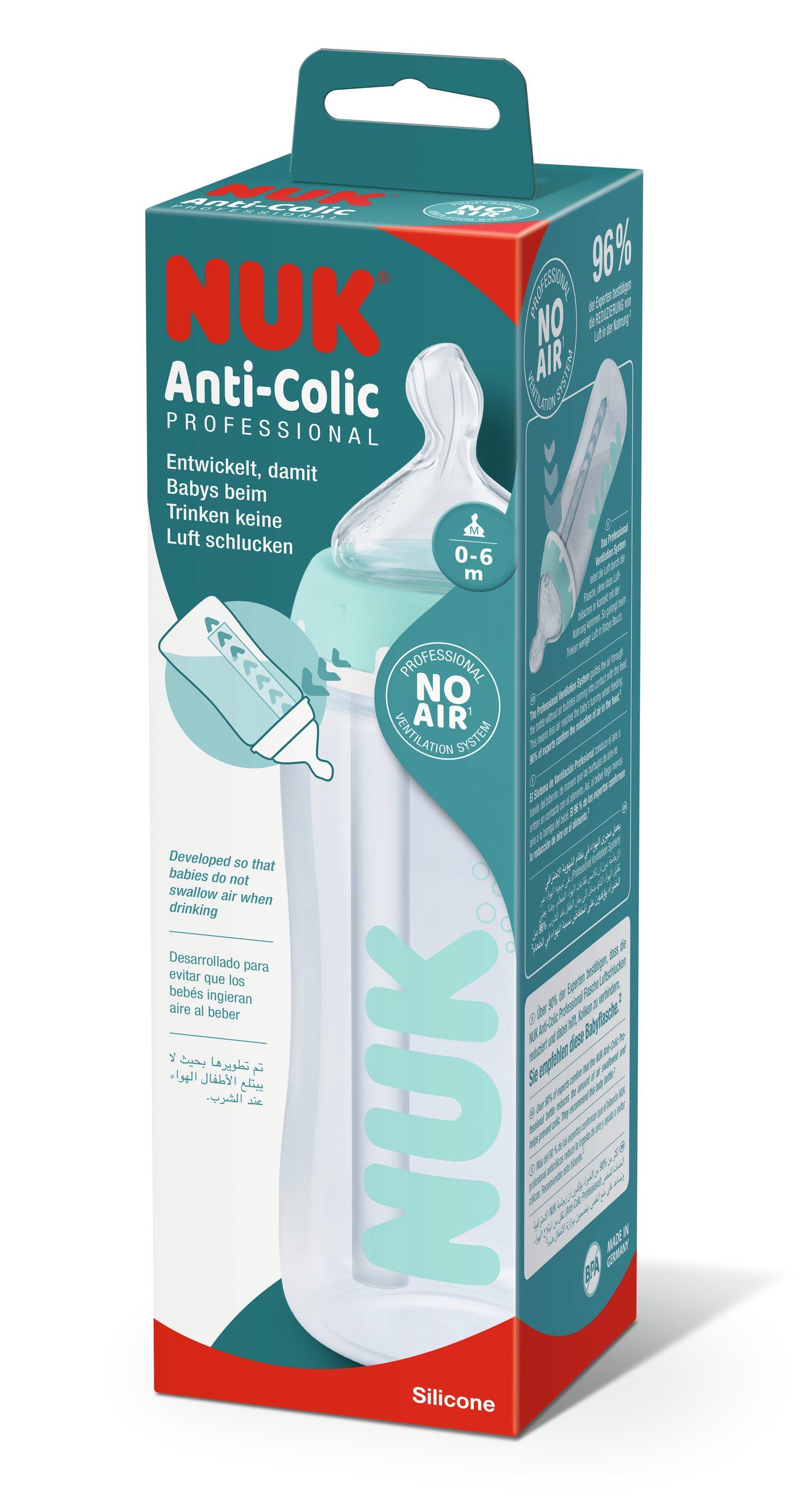 NUK Babyflasche NUK Anti-Colic Professional Babyflasche 10216293, 300ml, BPA frei