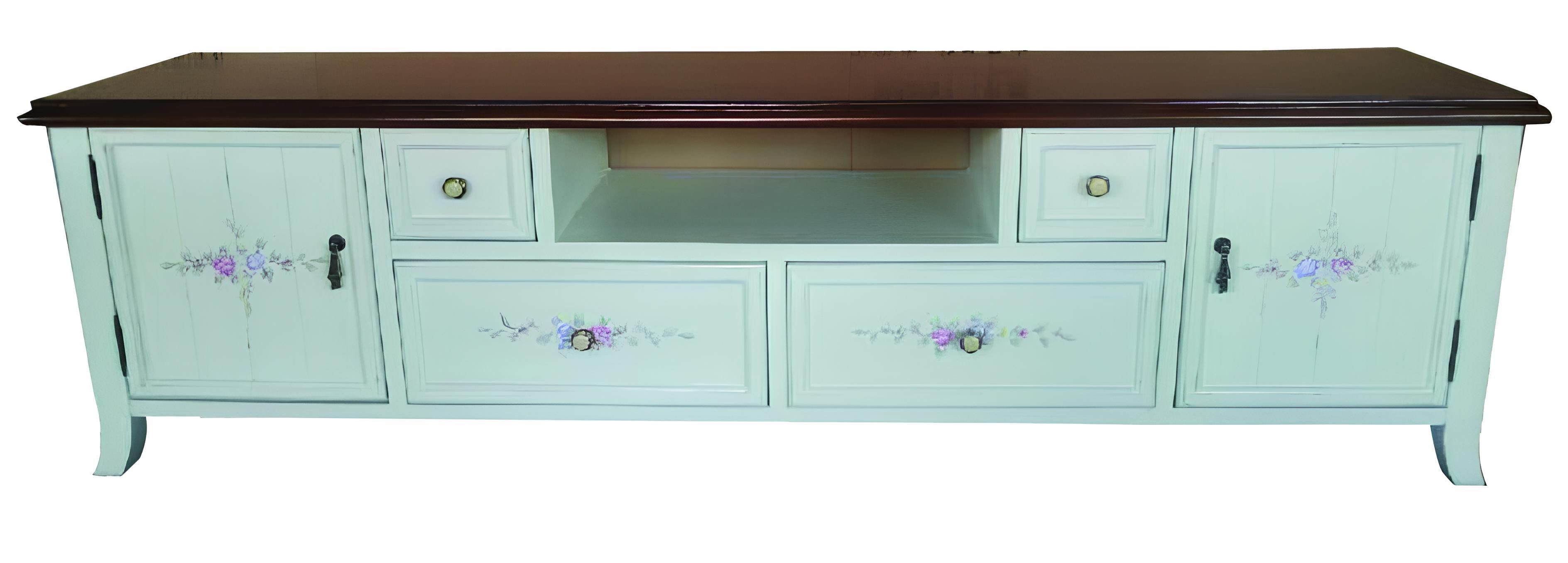 Xlmoebel TV-Board TV-Schrank im Landhausstil aus hochwertigem Holz mit Stauraum (Sideboard, 1 St., Sideboard), Hergestellt in Europa