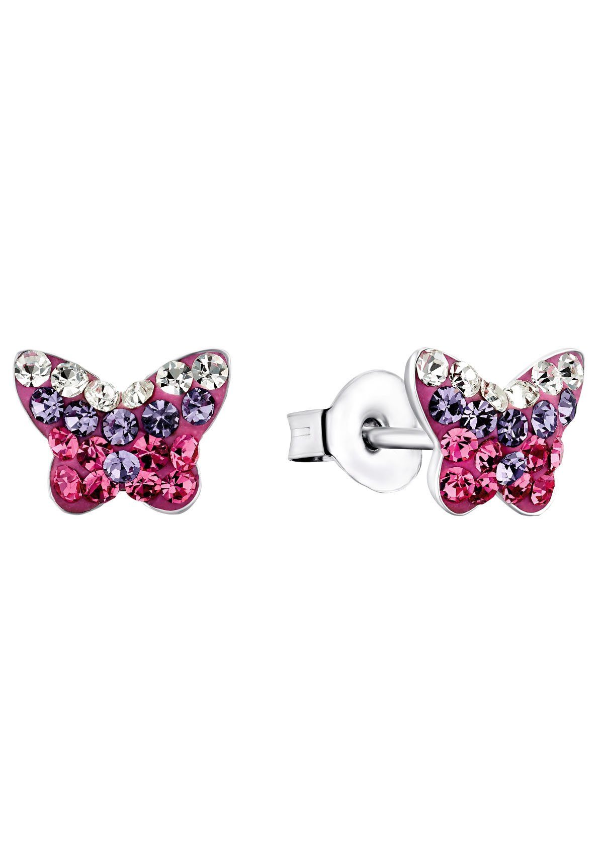 Amor Paar Ohrstecker Schmetterling, mit Glasstein