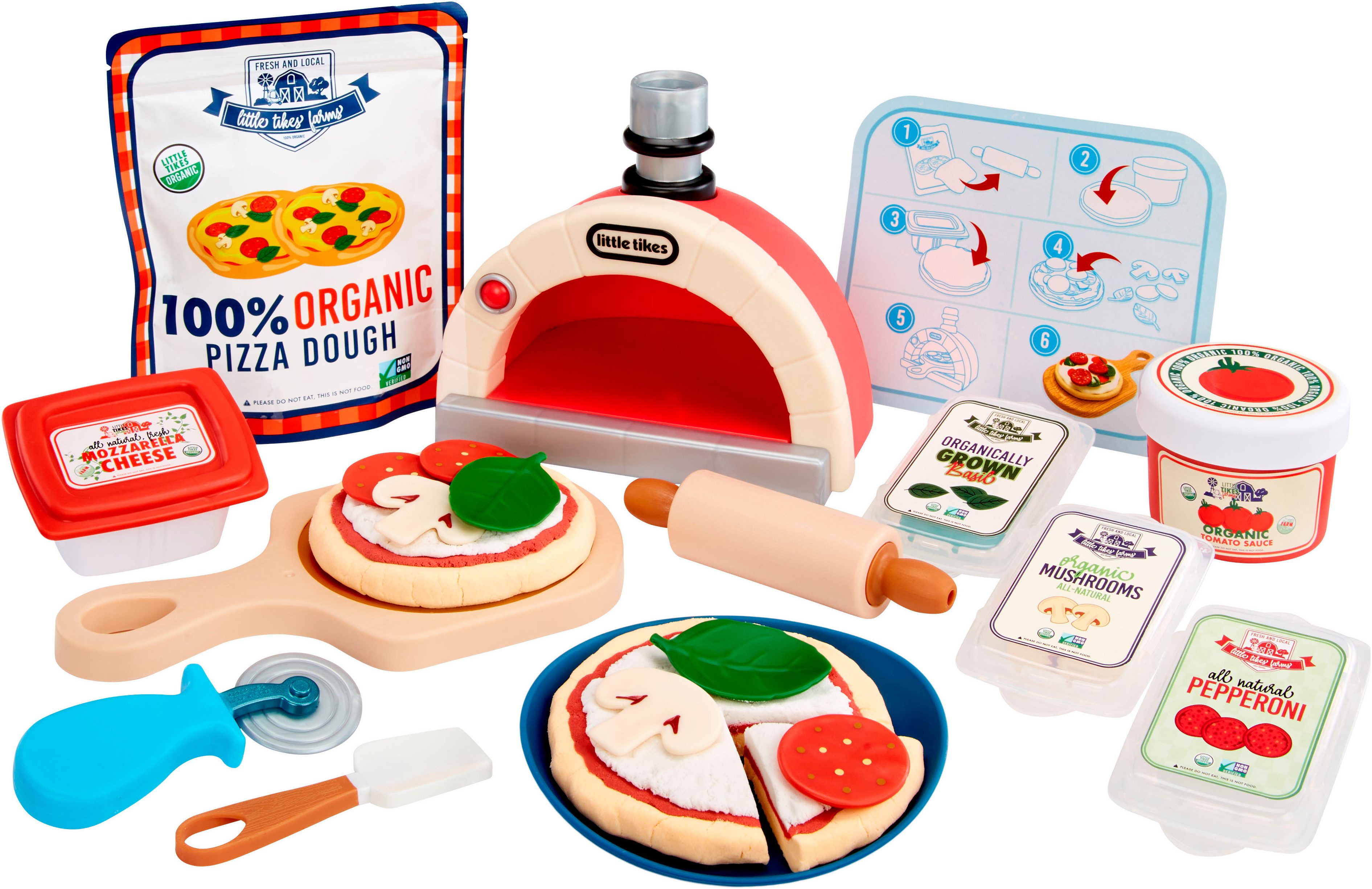 Little Tikes® Spiellebensmittel Creative Chefs Pizza Kit, (18-tlg)