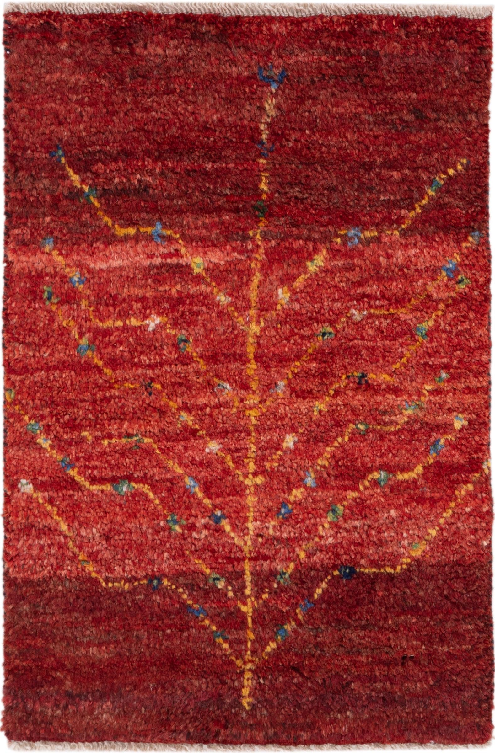 Orientteppich Perser Gabbeh Kashkuli 41x61 Handgeknüpfter Moderner Orientteppich /