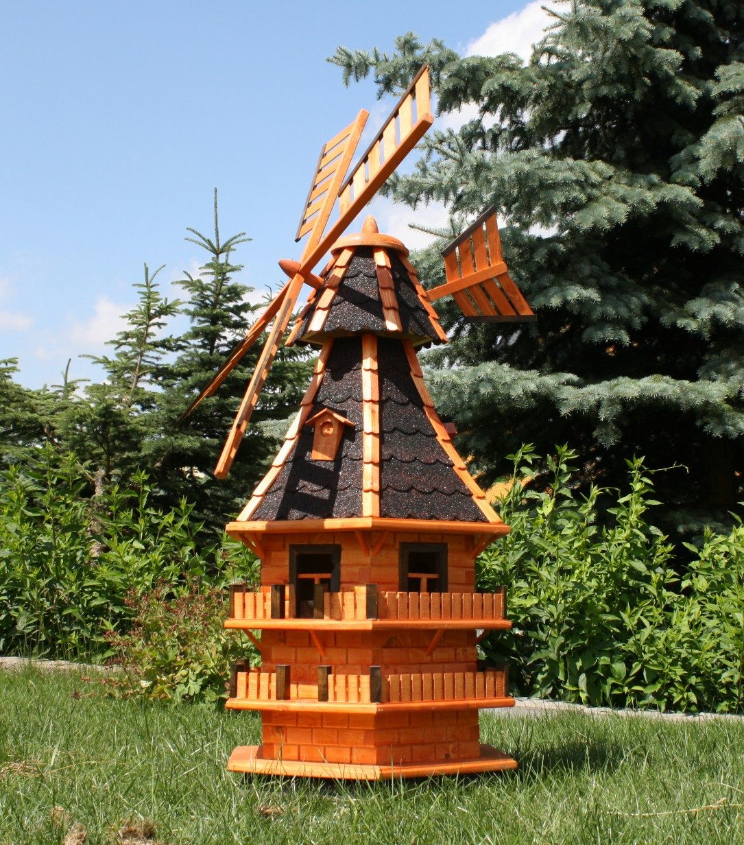 Holzdekoladen Deko-Windrad XXL Holzwindmühle 1,50 m günstig online kaufen