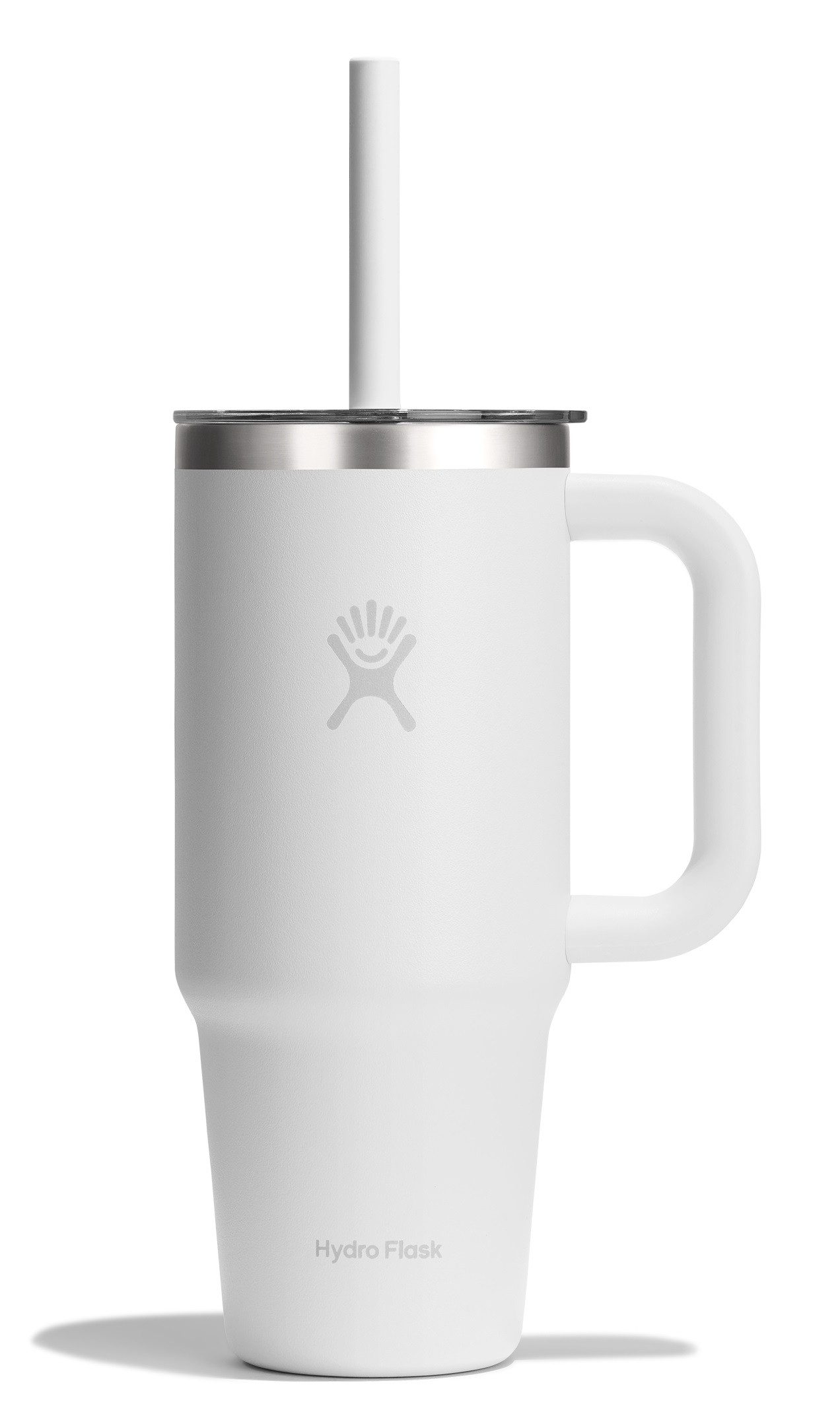 Hydro Flask Thermobecher 24 OZ Travel Tumbler Clear Lid, 710 ml, 1-tlg., Edelstahl, Kompatibel mit Eindrückzubehör der Größe Medium