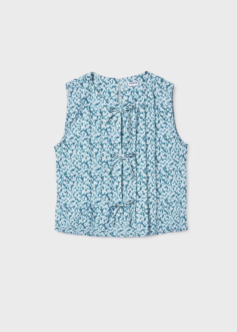 Mayoral Pliseetop Gemustertes ärmelloses Oberteil in Jade (0602338)