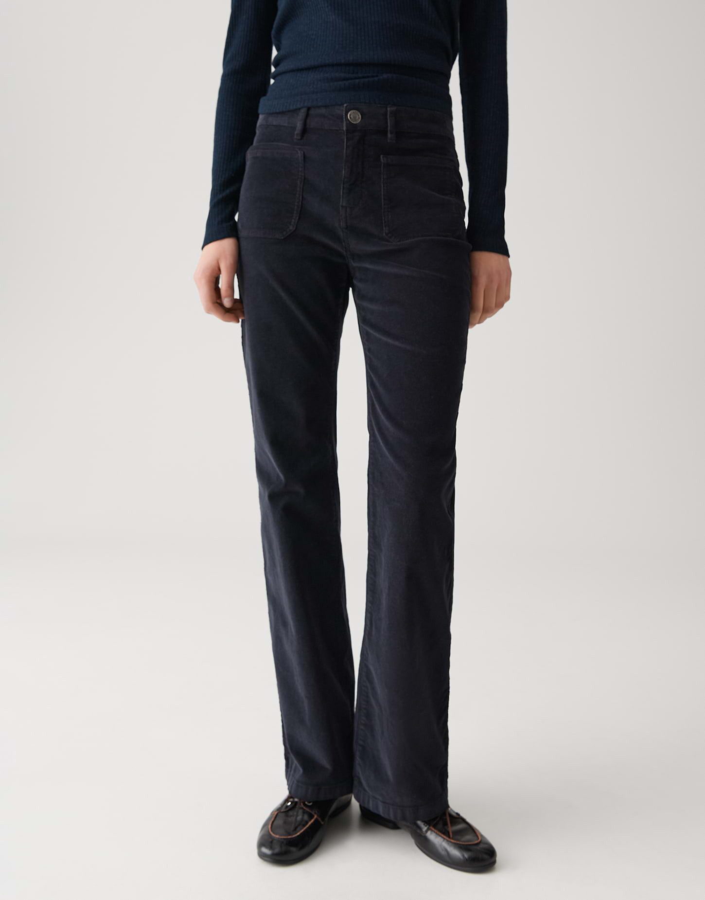 OPUS Stoffhose EBBI CORDUROY aus Feincord Mid Rise, Long, aufgesetzte Tasch günstig online kaufen