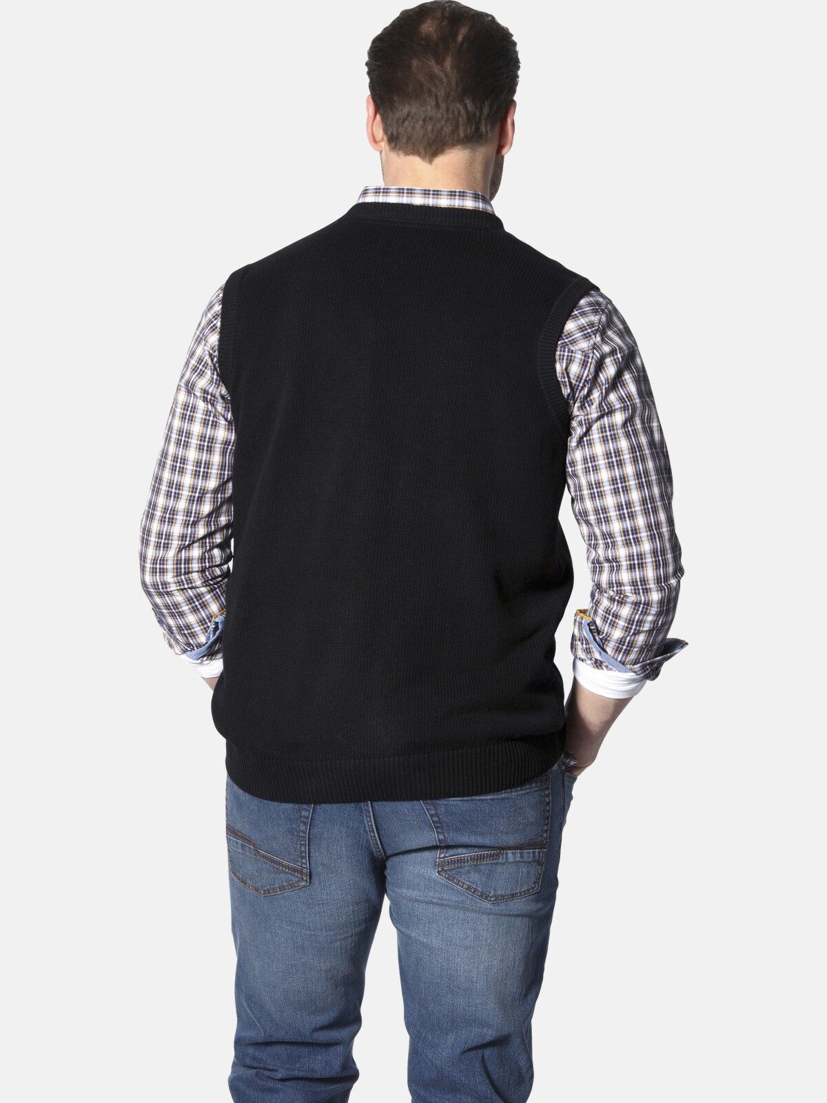 Jan Vanderstorm Pullunder SKORLAN mit Holzfäller-Badge günstig online kaufen