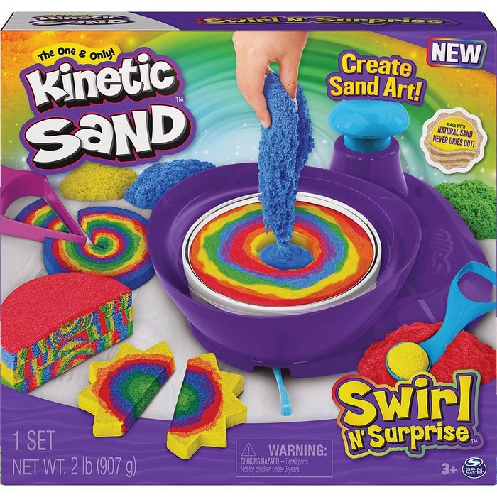 Spin Master Spielsand Kinetic Sand Swirl 'n Surprise Set