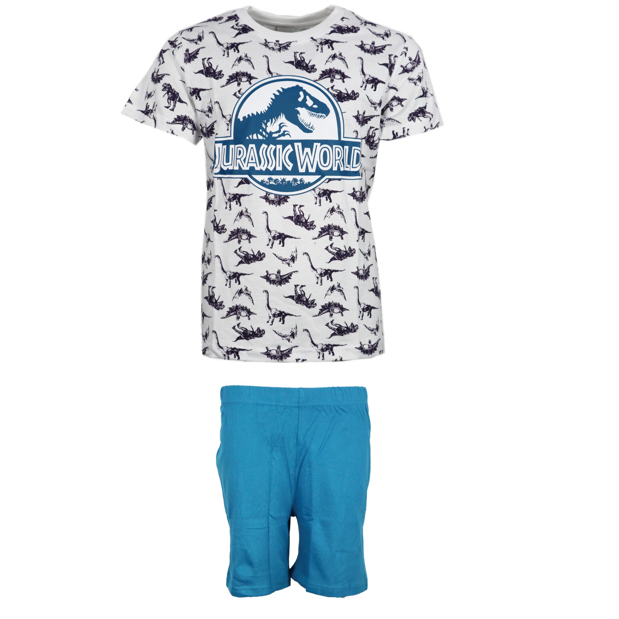 Jurassic World Schlafanzug Jurassic World T-Rex Jungen Kinder Pyjama Gr. 134 bis 164, Baumwolle