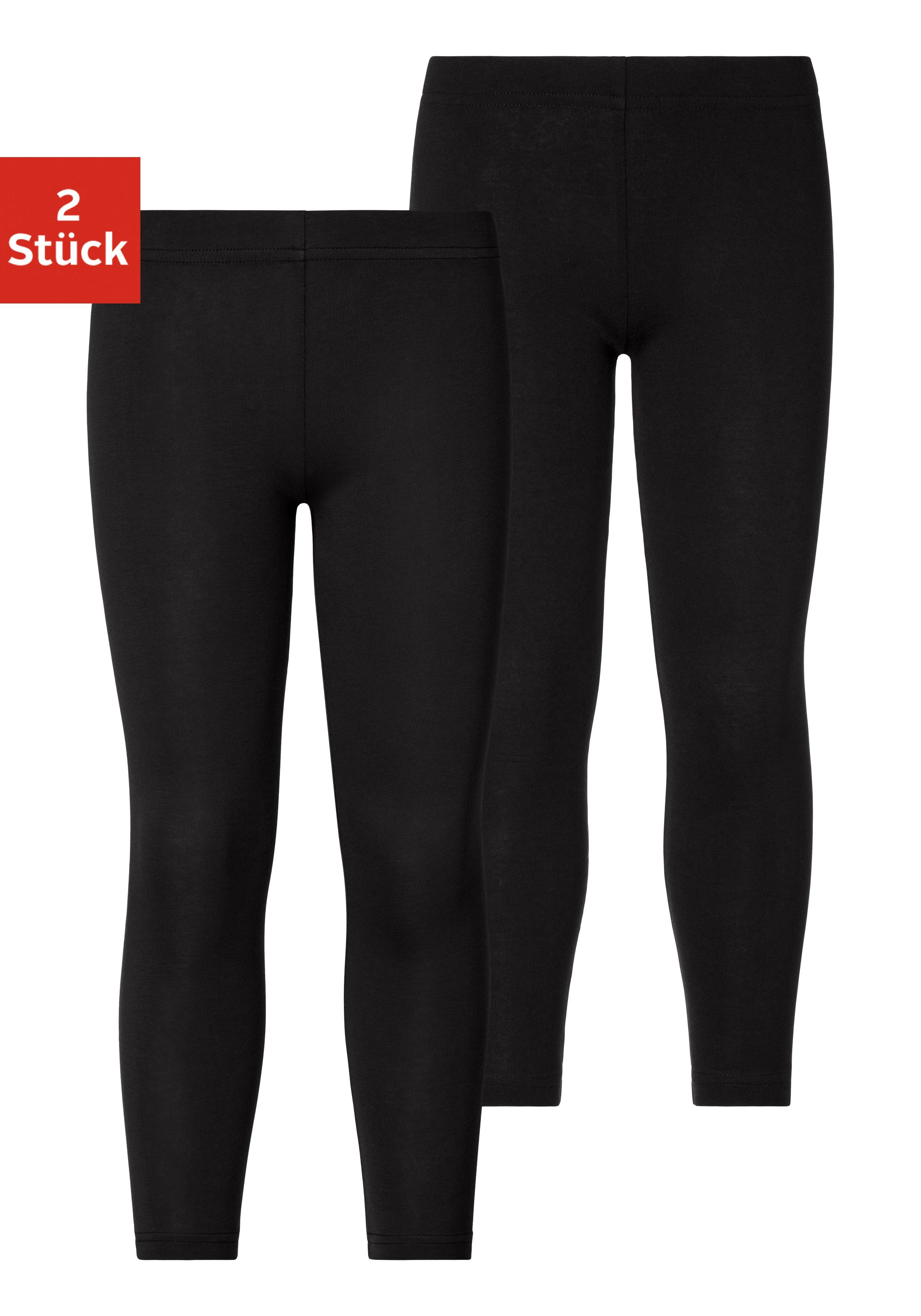 H.I.S Leggings Mädchen (Packung, 2-tlg., Gr. 104/110 bis 140/146) Basic im Doppelpack