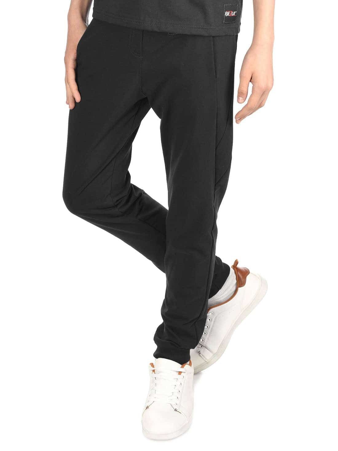 Stoffhose Kinder Jungen Freizeithose mit Ripp-Bündchen