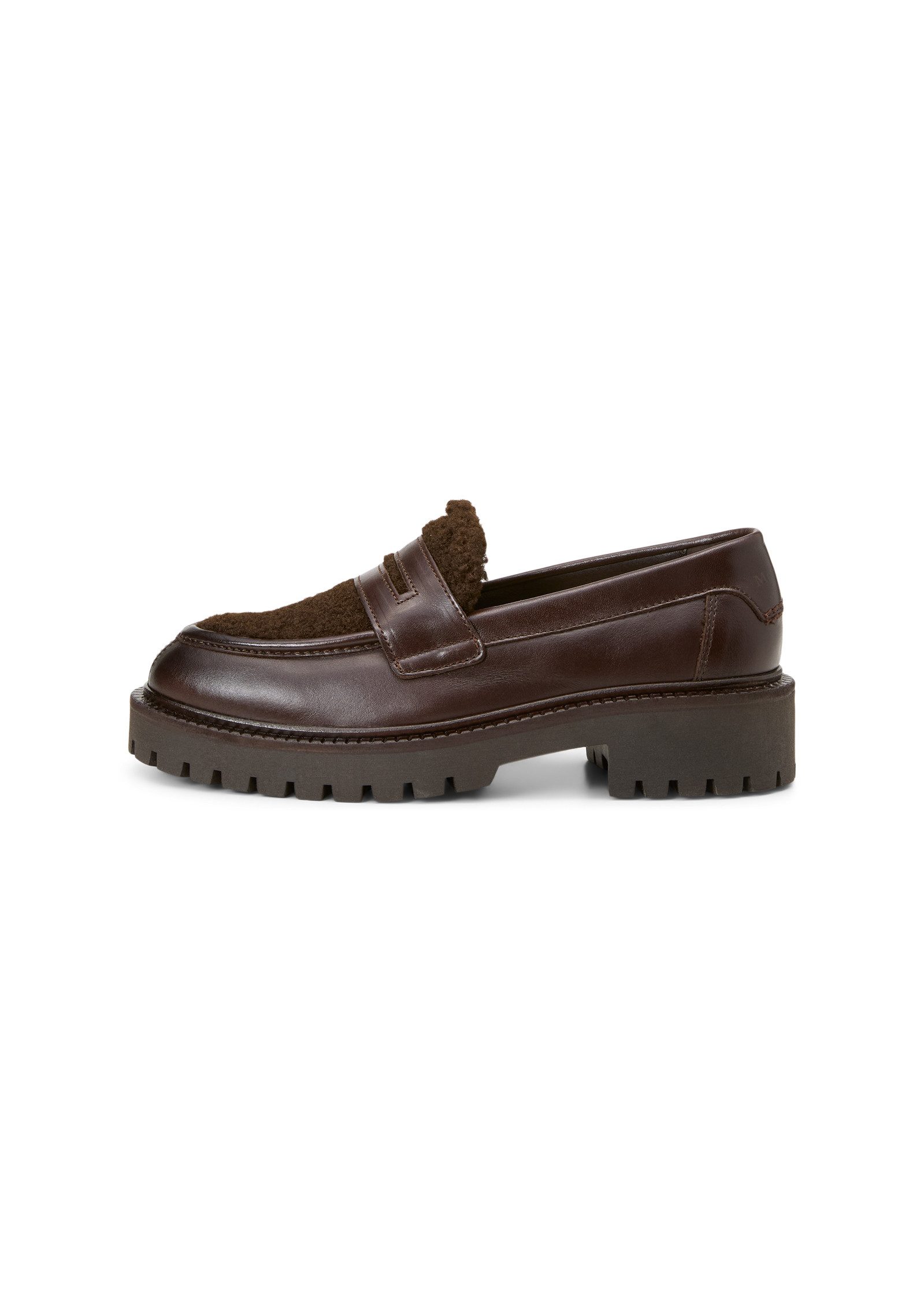 Marc O'Polo aus gewachstem Leder und Teddyfell Loafer – Bild 3 von 5
