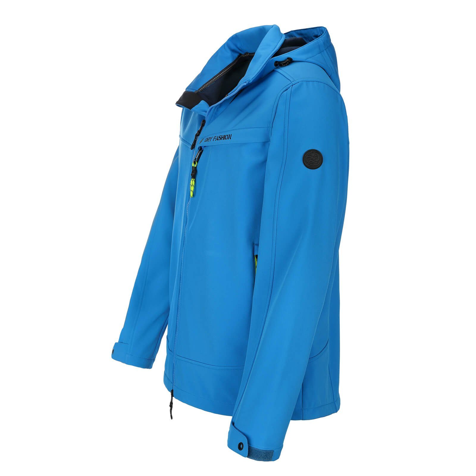 Kapuze Fashion Flensburg Herren Outdoor-Jacke Abnehmbare Softshelljacke blau Dry - Fleece-Innenfutter