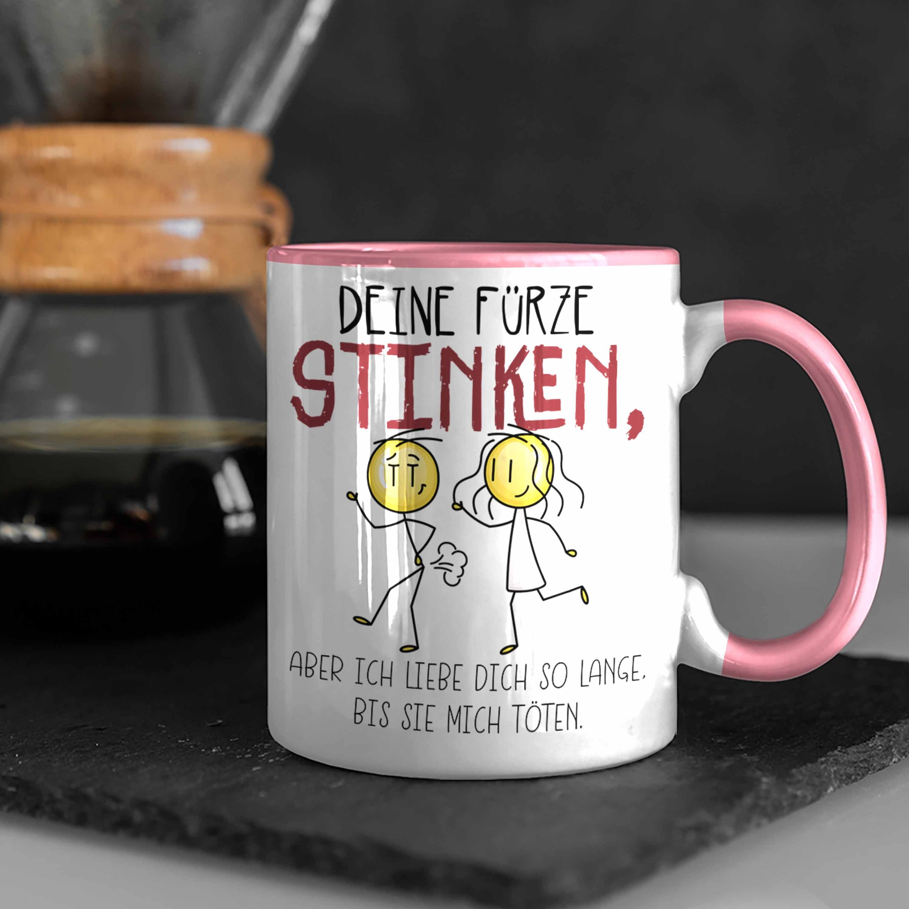 Freundin Tasse Rosa Deine Fürze Tasse Geschenk Trendation Partner Liebe Valentinstag Stinken