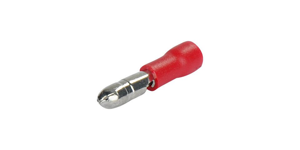 Hager Verbindungsklemme Isolierte Rundstecker 0,5 - 1,5 mm² rot, Ø 4 mm