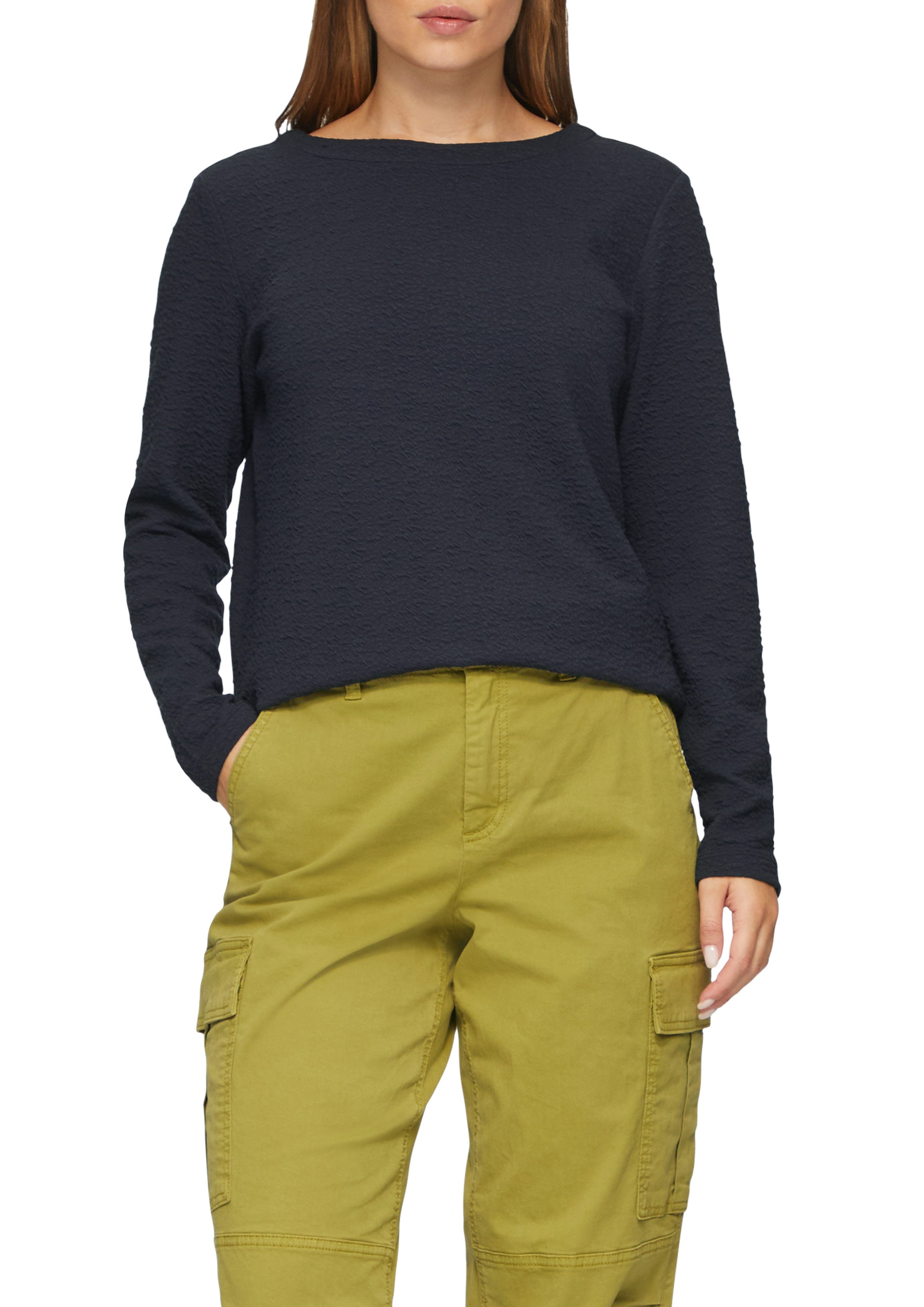 s.Oliver Longsweatshirt mit Crinkle Optik günstig online kaufen