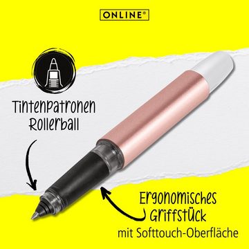 Online Pen Tintenroller Campus Tintenpatronen-Rollerball, ergonomisch, ideal für die Schule, hergestellt in Deutschland