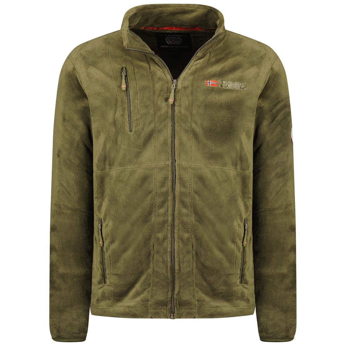 Geographical Norway Fleecejacke Geographical Norway Fleece warm, Olive erhältlich, Größen in Herren Fleecejacke großen Herren, auch flauschig und G-Hunter