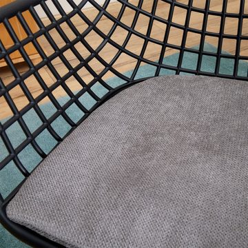 IDIMEX Sitzkissen AZARA, Sitzkissen grau gepolstert für Outdoor und Indoor Kissen für Outdoorst