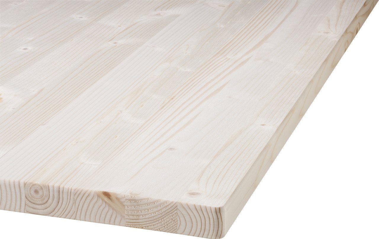 binderholz Umleimer Tischplatte Fichte Oberfläche geschliffen 180 x 80