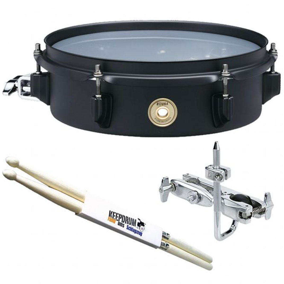 Tama Snare Drum Tama BST103MBK Mini Tymp Snare 10x3 mit Schlagzeugstöcken