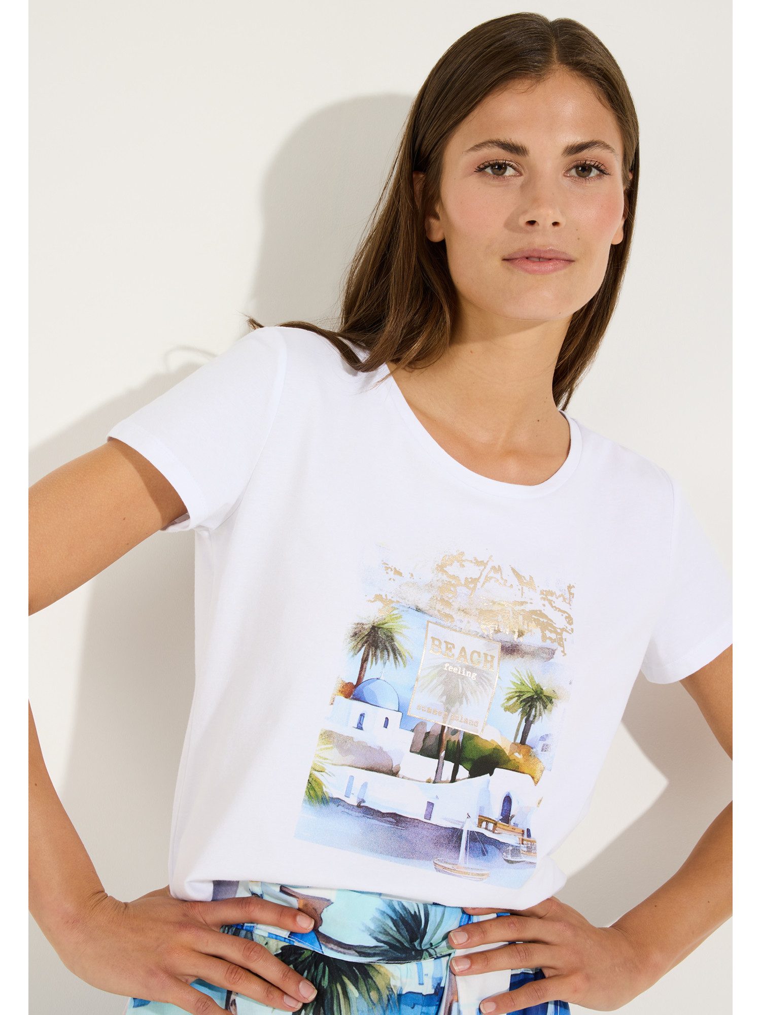 MORE&MORE Kurzarmshirt sommerliches Kurzarmshirt, Print