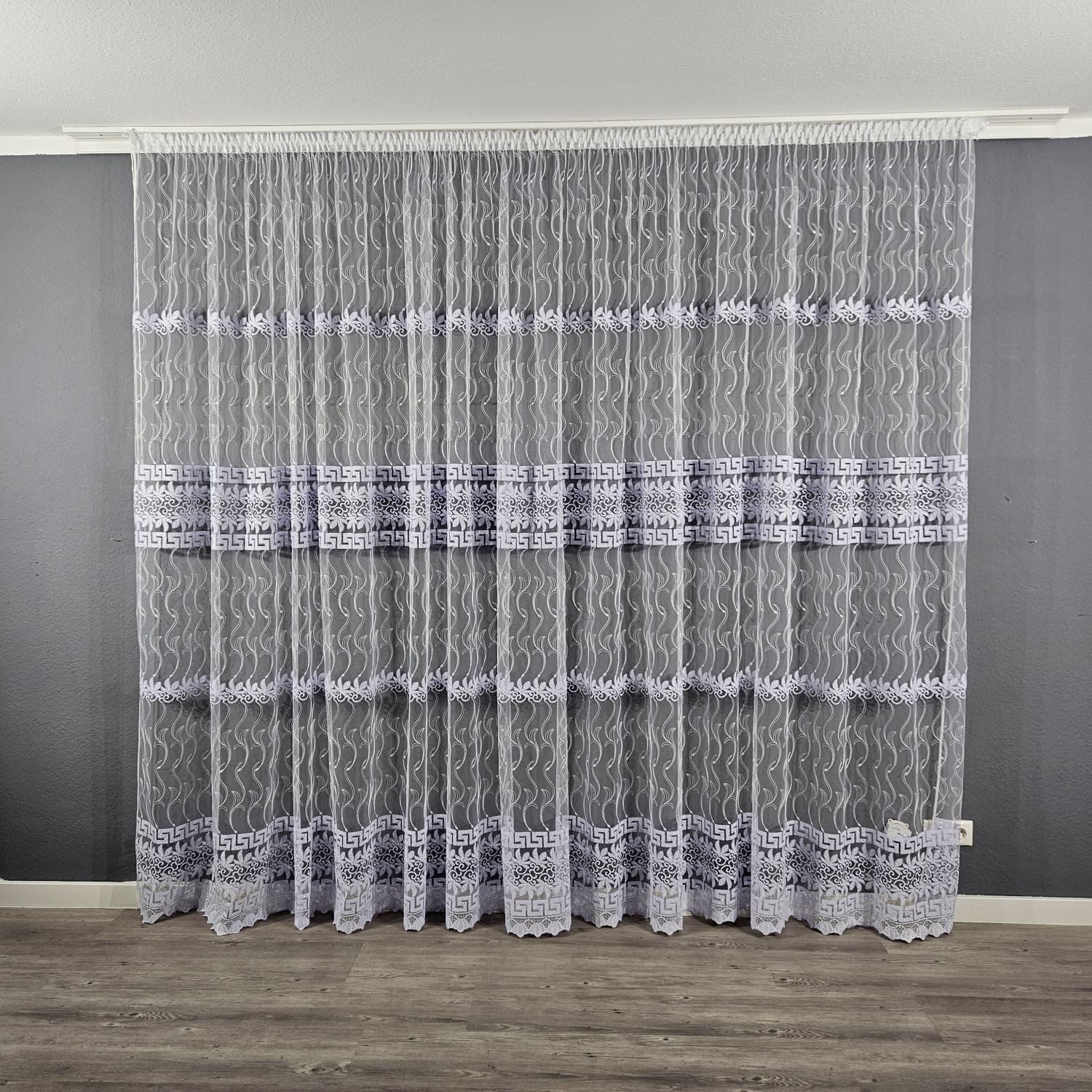 Gardinen by Justyna Gardine Store Tüll mit Muster, Kräuselband, transparent günstig online kaufen