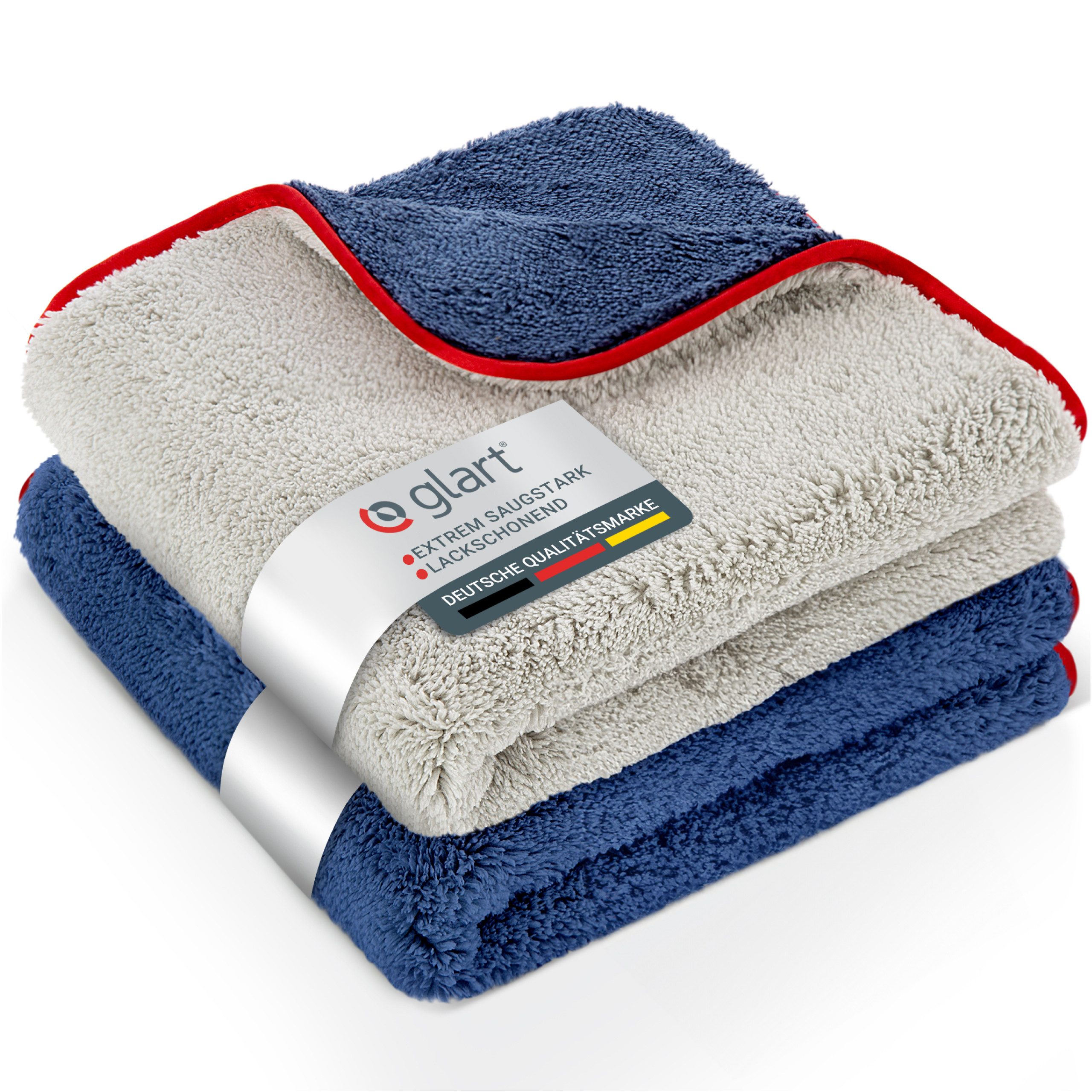 Glart 472PP 2 St. Mikrofasertücher Auto Trockentuch 40x40cm Auto Poliertuch Mikrofasertuch (80% Polyester, 20% Nylon, 40x40 cm)