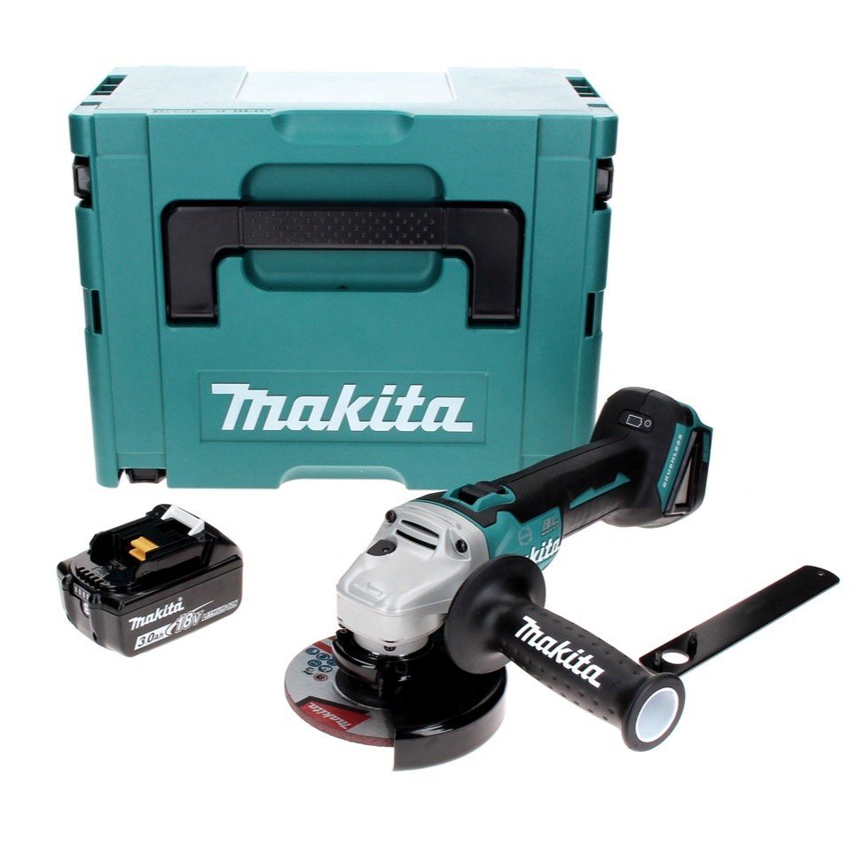 Thumbnail - Makita Winkelschleifer DGA 506 F1J Akku Winkelschleifer 18 V 125 mm Brushless + 1x Akku 3,0
