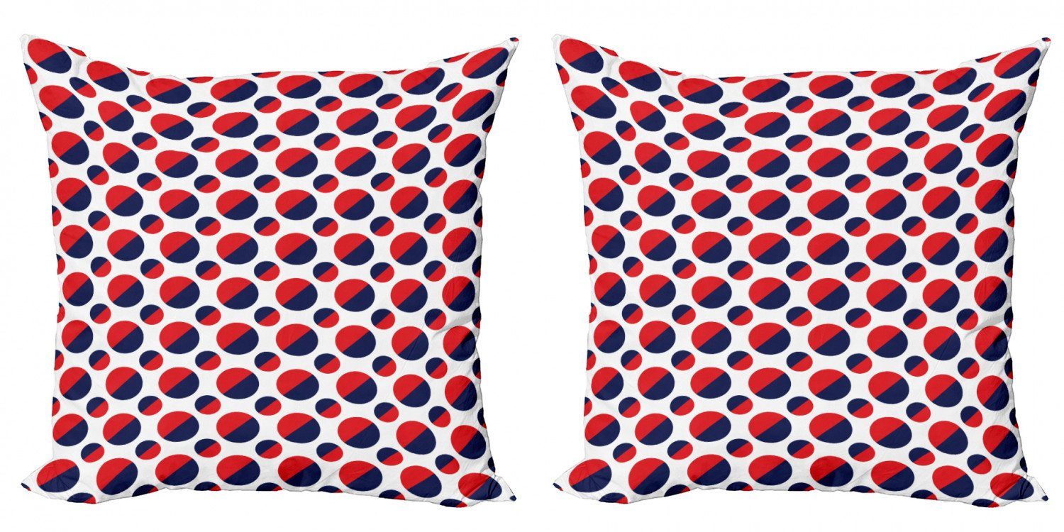 Geometrisch Runden (2 Modern Accent Abakuhaus Rote Kissenbezüge Doppelseitiger Digitaldruck, Stück), Kreise