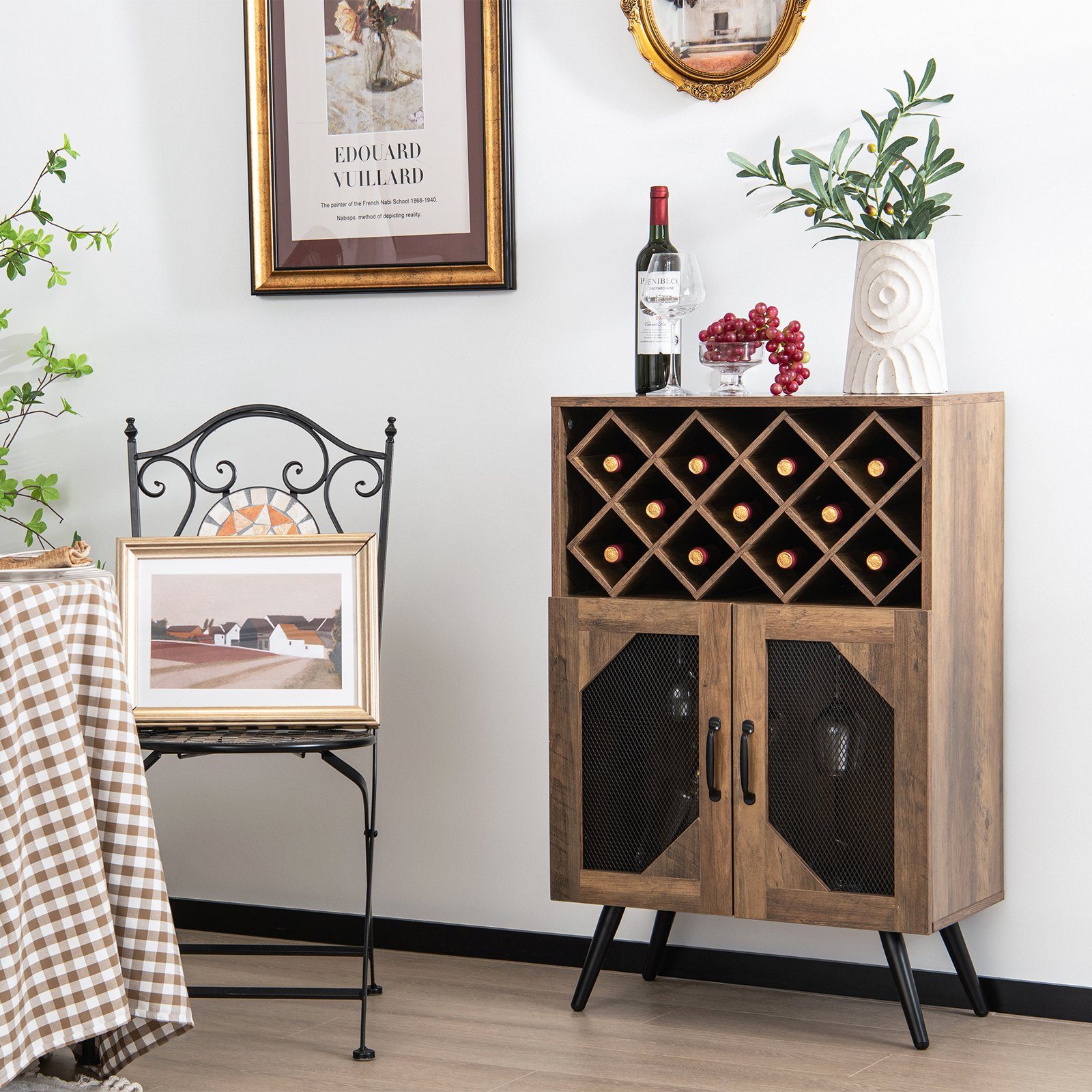 COSTWAY Weinregal, mit abnehmbarem Flaschenregal für günstig online kaufen