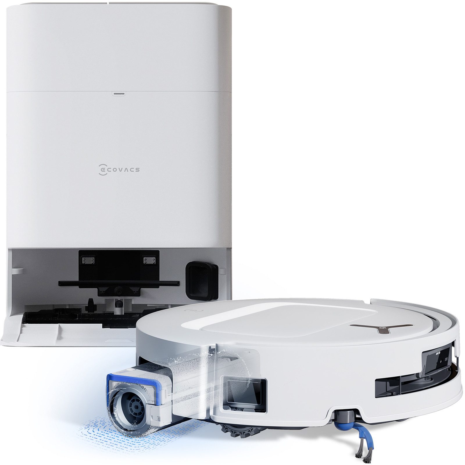 ECOVACS Saugroboter DEEBOT T80 OMNI WHITE, 80 W, Mit Staubbeutel, mit Saug- und Wischfunktion sowie 18.000 Pa Saugkraft