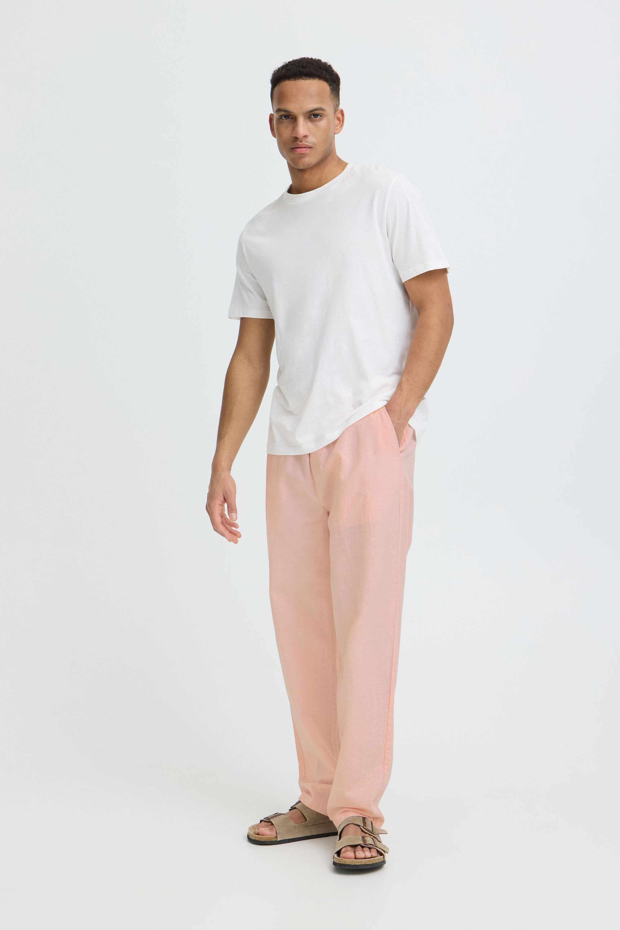 Blend Leinenhose BHAban Linen Mix Gemütliche Leinenmix-Hose mit elastischem Bund und Kordel – Bild 3 von 5