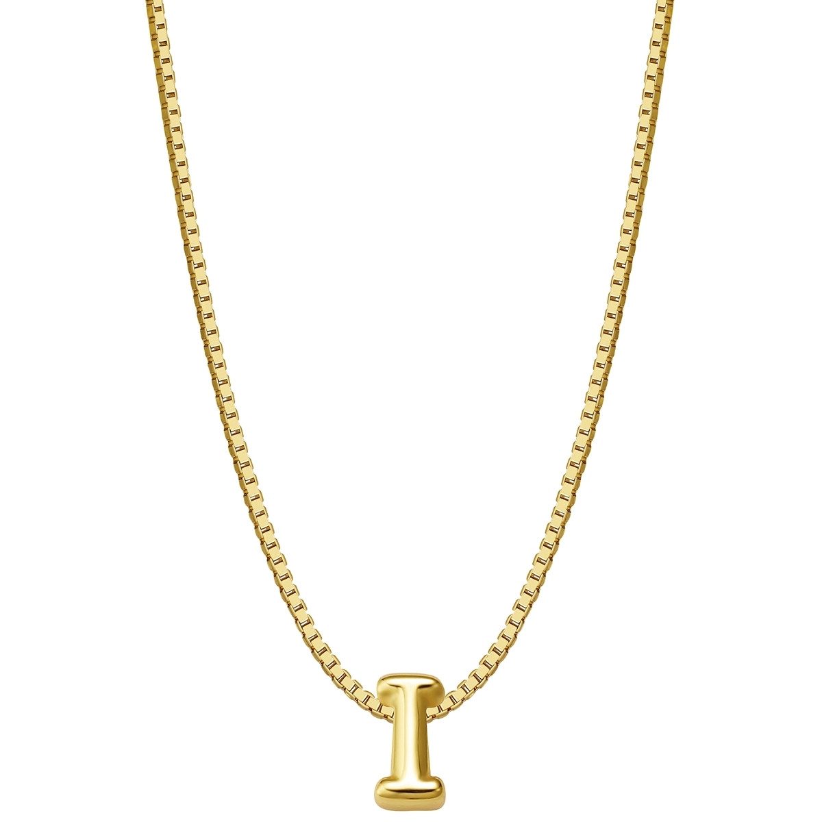 Glanzstücke München Silberkette Buchstabe I gelbgold günstig online kaufen