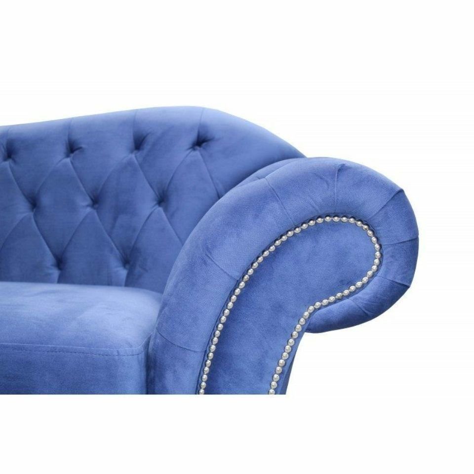 Möbel Neu, Made in 3-Sitzer Blauer Sofa Chesterfield Europe Moderner Luxus JVmoebel Dreisitzer
