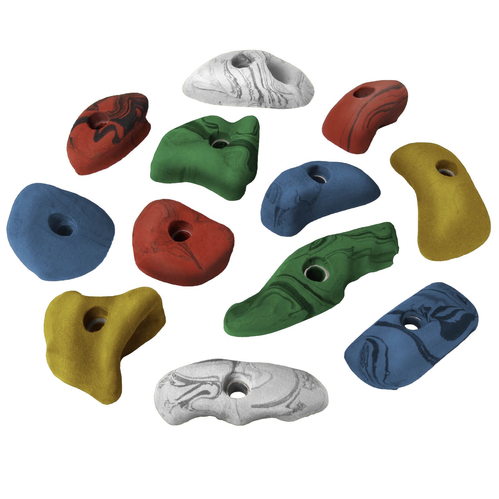 Klettergriff ALPIDEX 12 Klettergriffe in verschiedenen Größen und Formen