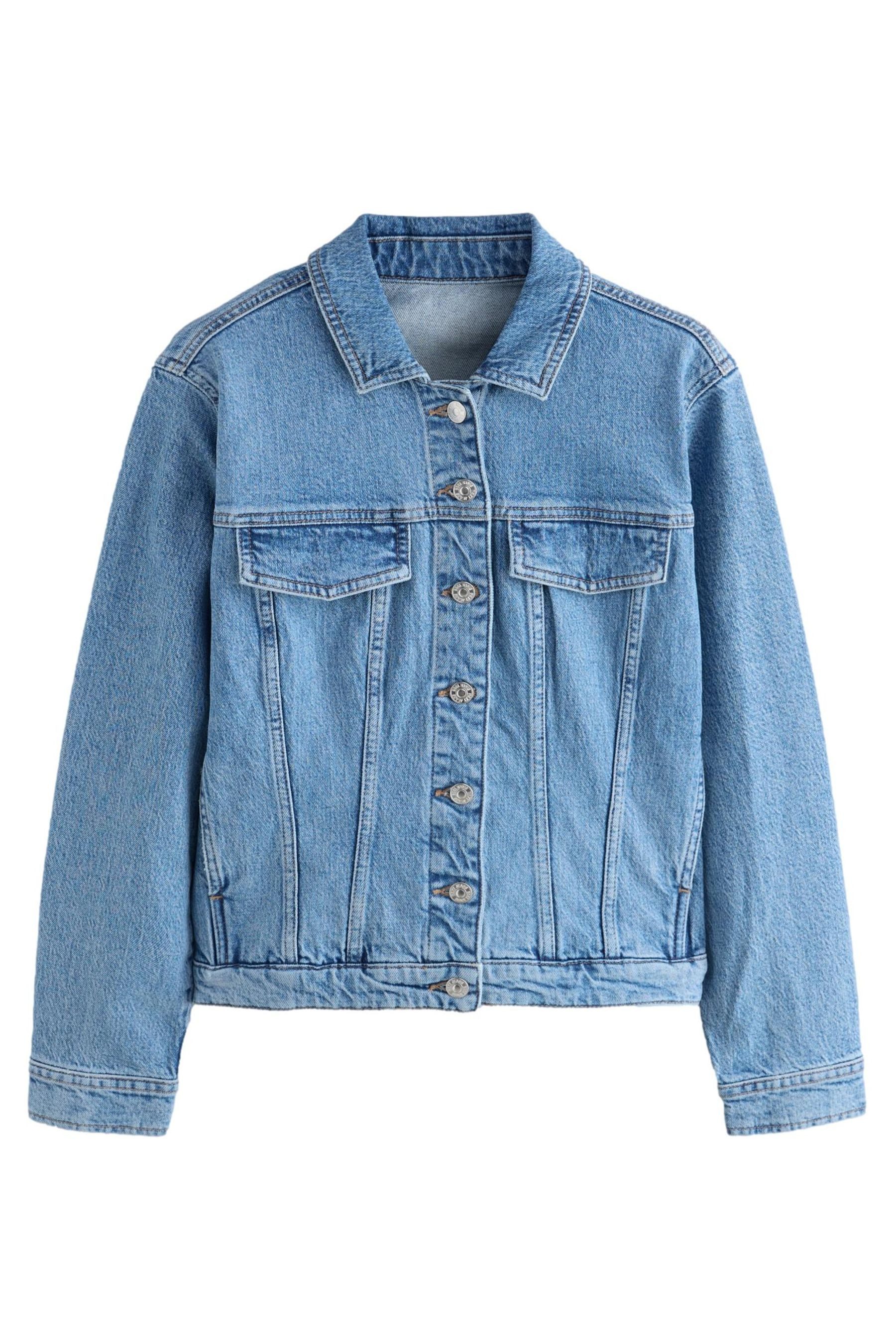 Next Jeansjacke Figurbetonte Jeansjacke für größere Oberweiten (1-St)