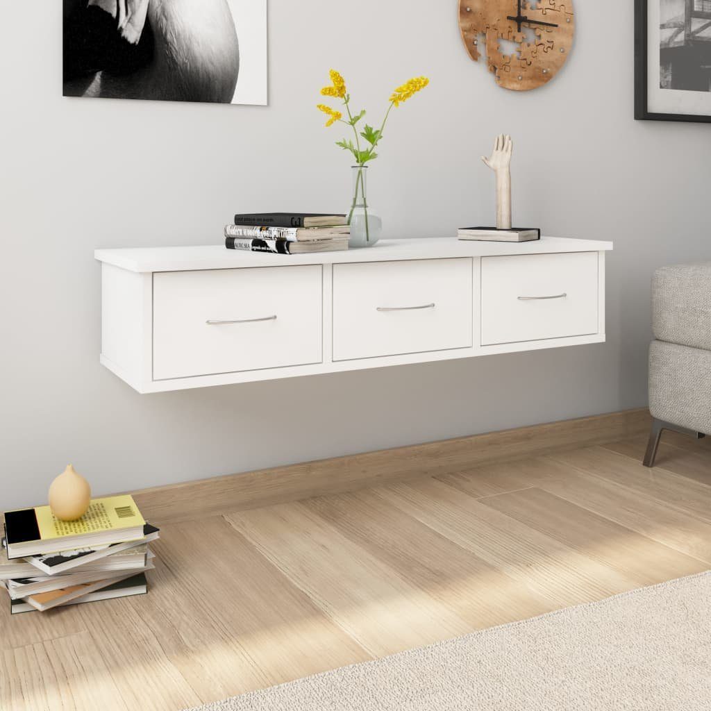 furnicato Wandregal Wand-Schubladenregal Weiß 88x26x18,5 cm günstig online kaufen