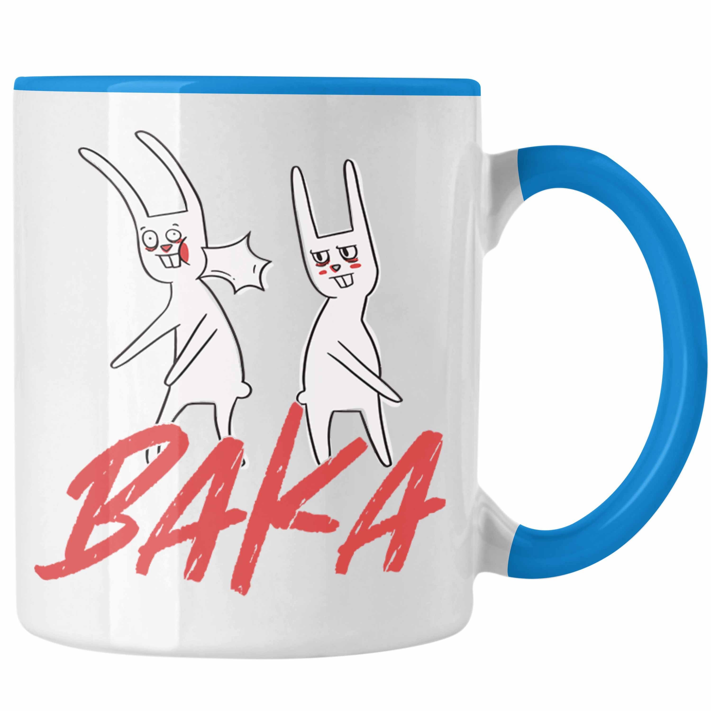 Manga Tasse Kawaii Geschenkidee Anime-Fans Trendation Anime Hase Geschenk Baka Trendation Blau - Otakus Tasse