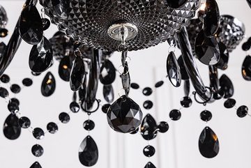 riess-ambiente Kronleuchter BLACK CRYSTAL XL 80cm schwarz, ohne Leuchtmittel, Hängelampe · Wohnzimmer · Acryl · Schlafzimmer · Barock Design
