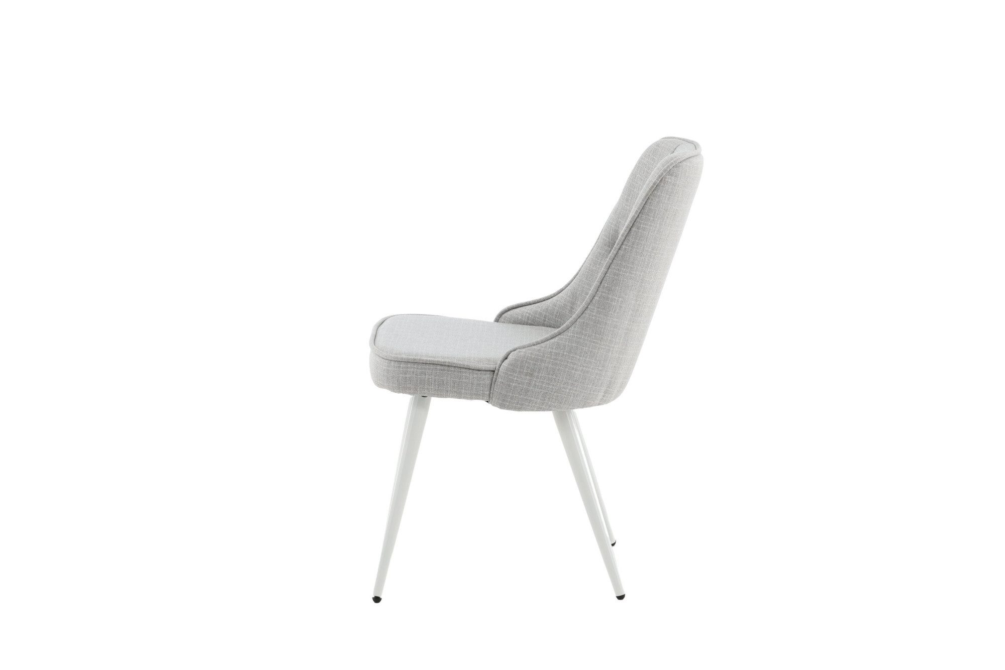 Venture Home Esszimmerstuhl Velvet Deluxe, 2er-Set Esszimmerstühle in Hellgrau, 150 kg belastbar, Polsterstuhl, weicher Bezug, Knöpfe, dekorative Steppung, edel – Bild 5 von 5