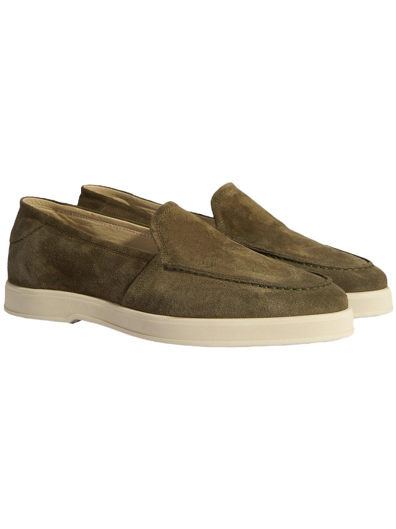 Desa Herren-Slipper – Obermaterial aus Wildleder, Lederfutter, flacher Abs Loafer