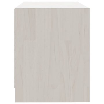 möbelando TV-Board Altmersleben (B/H/T: 31x39x80 cm), aus Kiefer-Massivholz in Weiß mit 2 Schubladen