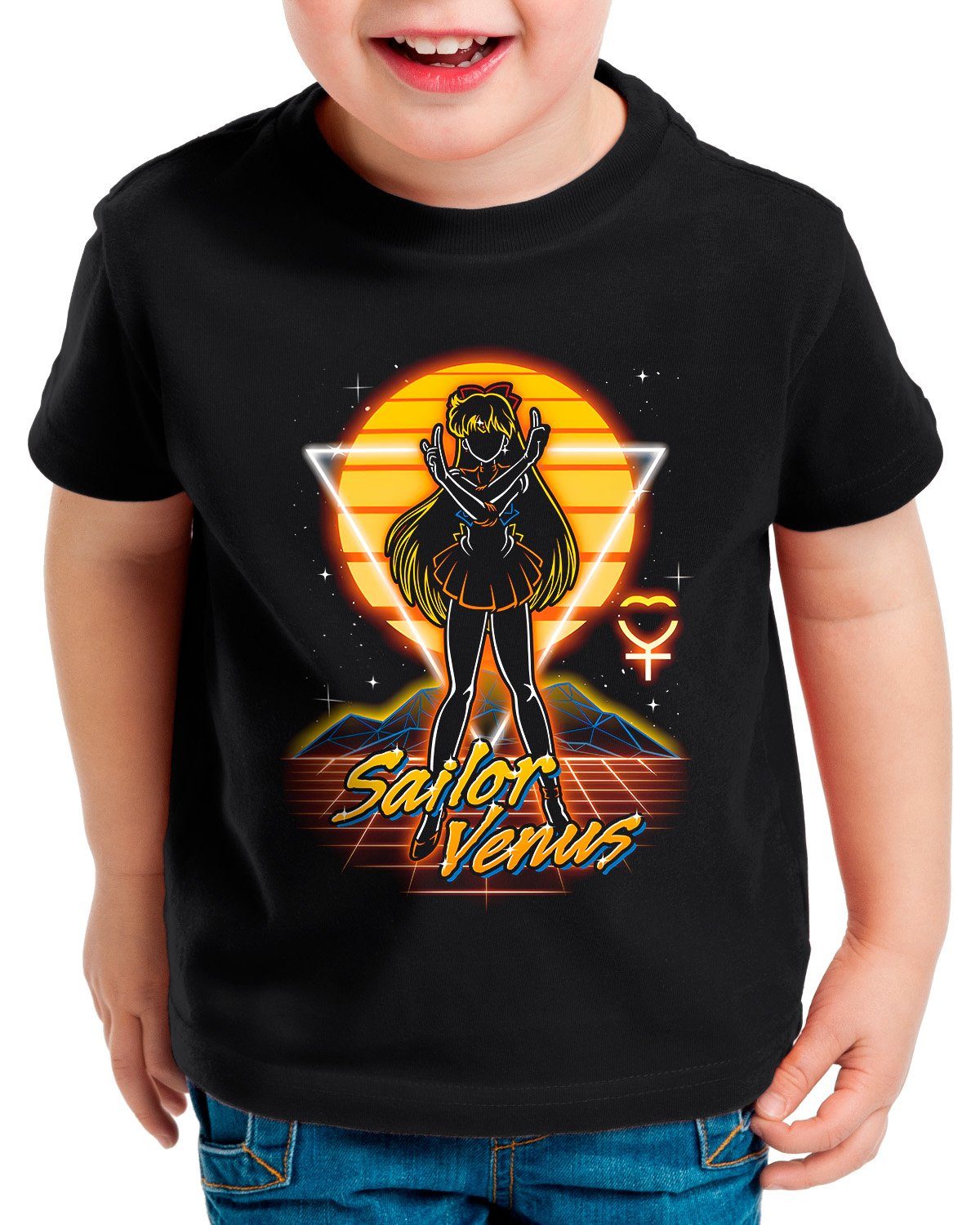T-Shirt Print-Shirt sailor Kinder style3 crystal Sailor moon cosplay manga anime Venus
