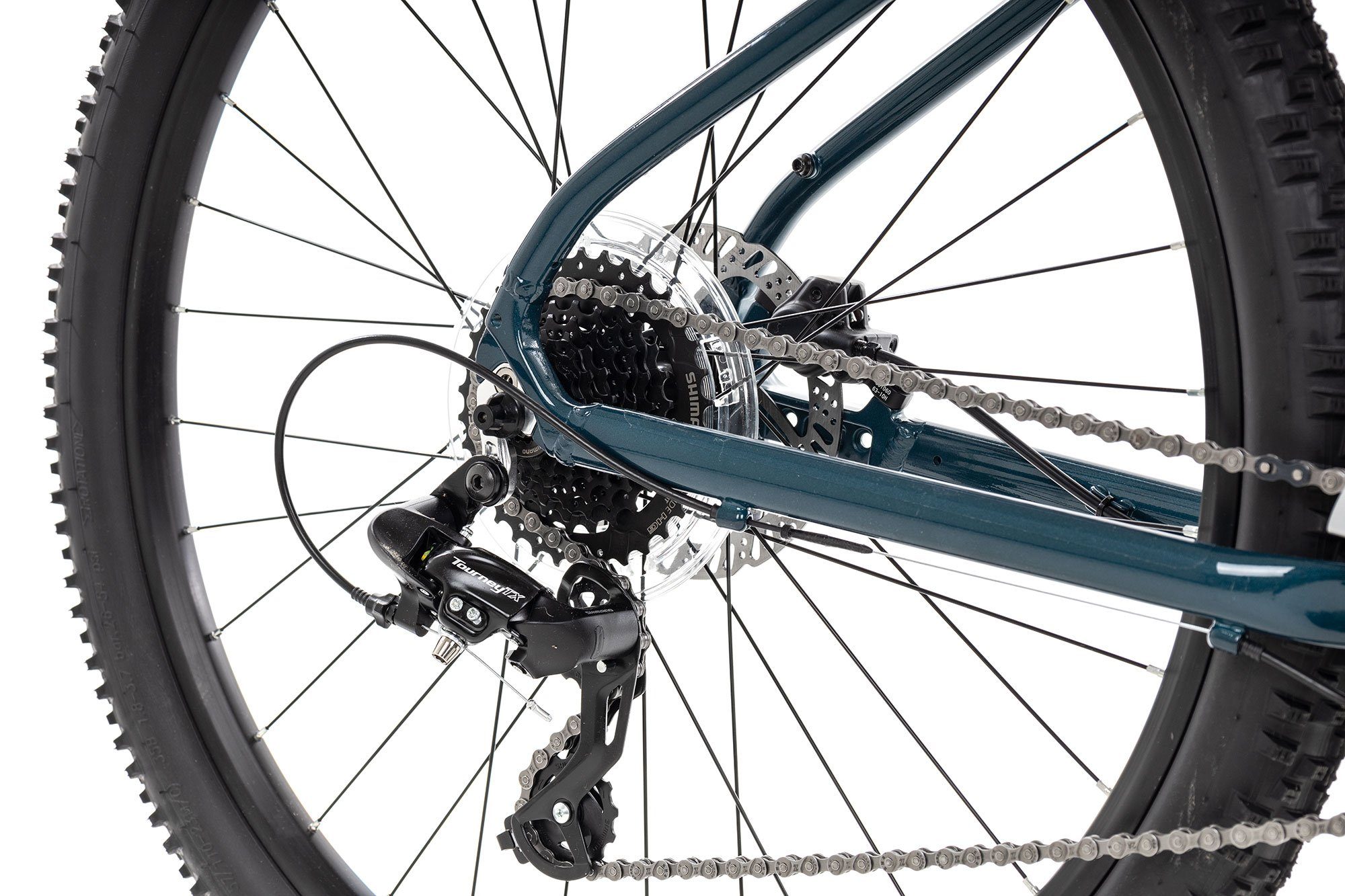 Axess Mountainbike DOREE, 16 Gang Shimano RD-TX800- 8 Schaltwerk, Kettenschaltung, Damen MTB-Hardtail 29 Zoll blau