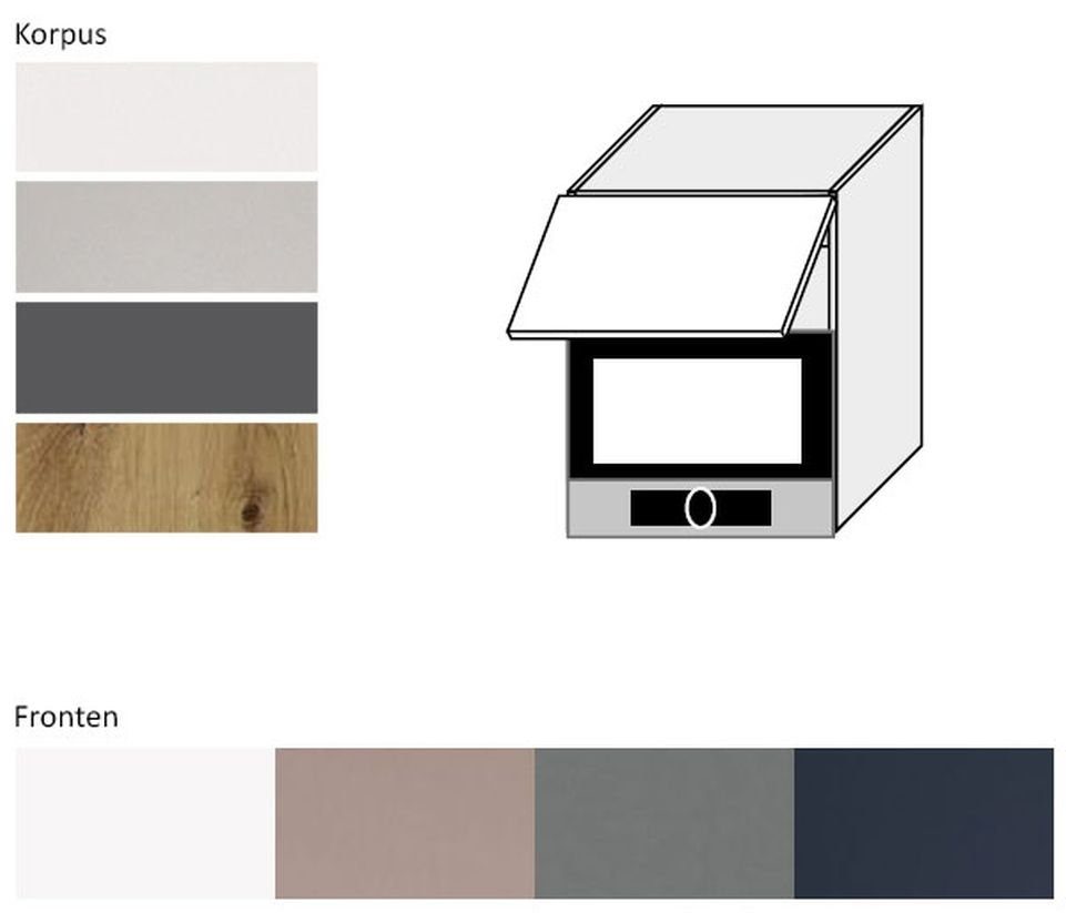 Mikrowellenumbauschrank Bonn B/T/H: 60 cm / 32,5 cm / 72 cm günstig online kaufen