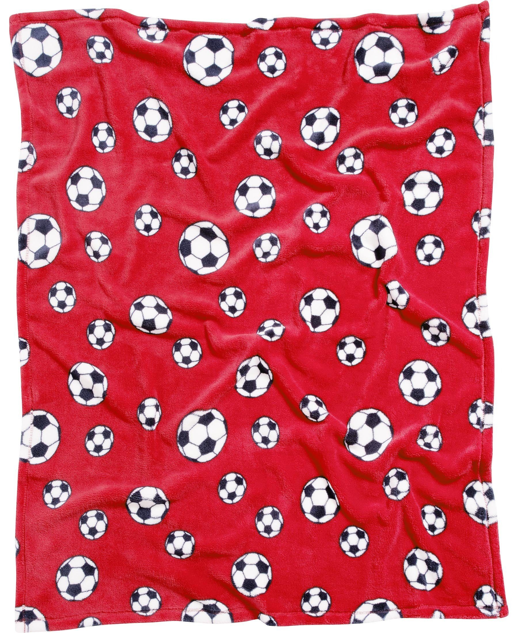 Babydecke Fleece-Decke Fußball, Playshoes günstig online kaufen