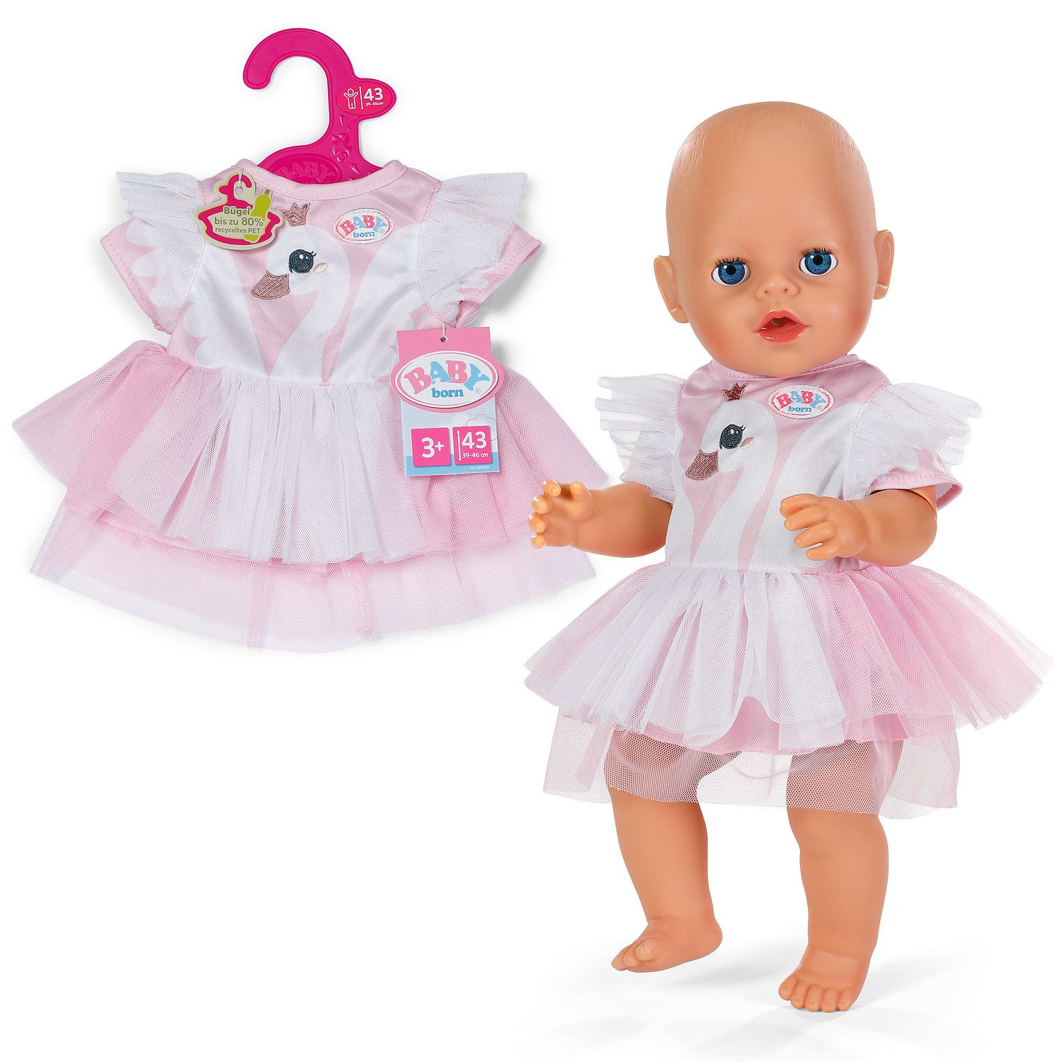 Baby Born Puppenkleidung Kleid Schwan 43 cm