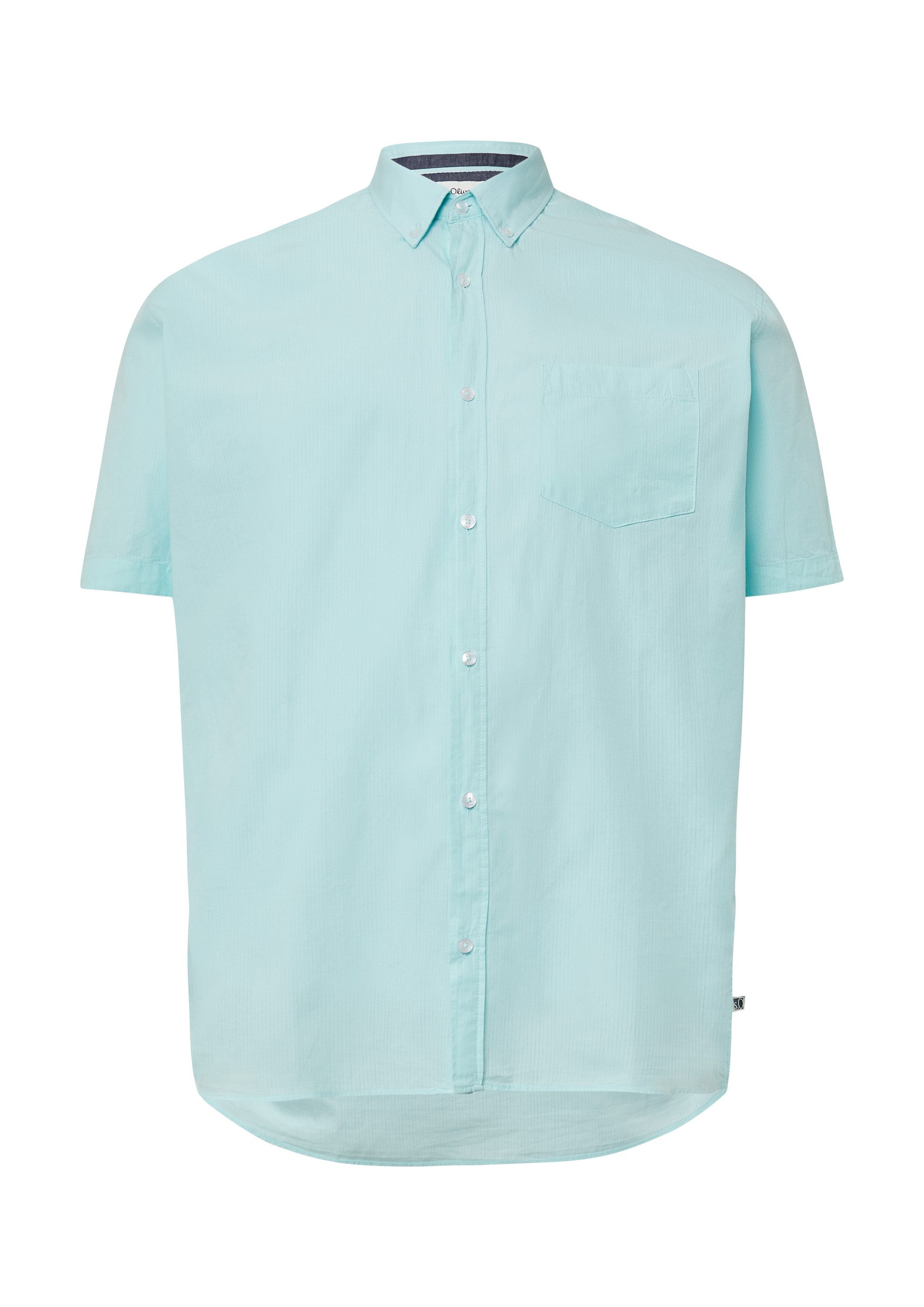 s.Oliver Kurzarmhemd Hemd Regular Fit: Kurzarmhemd mit Struktur-Streifen un günstig online kaufen