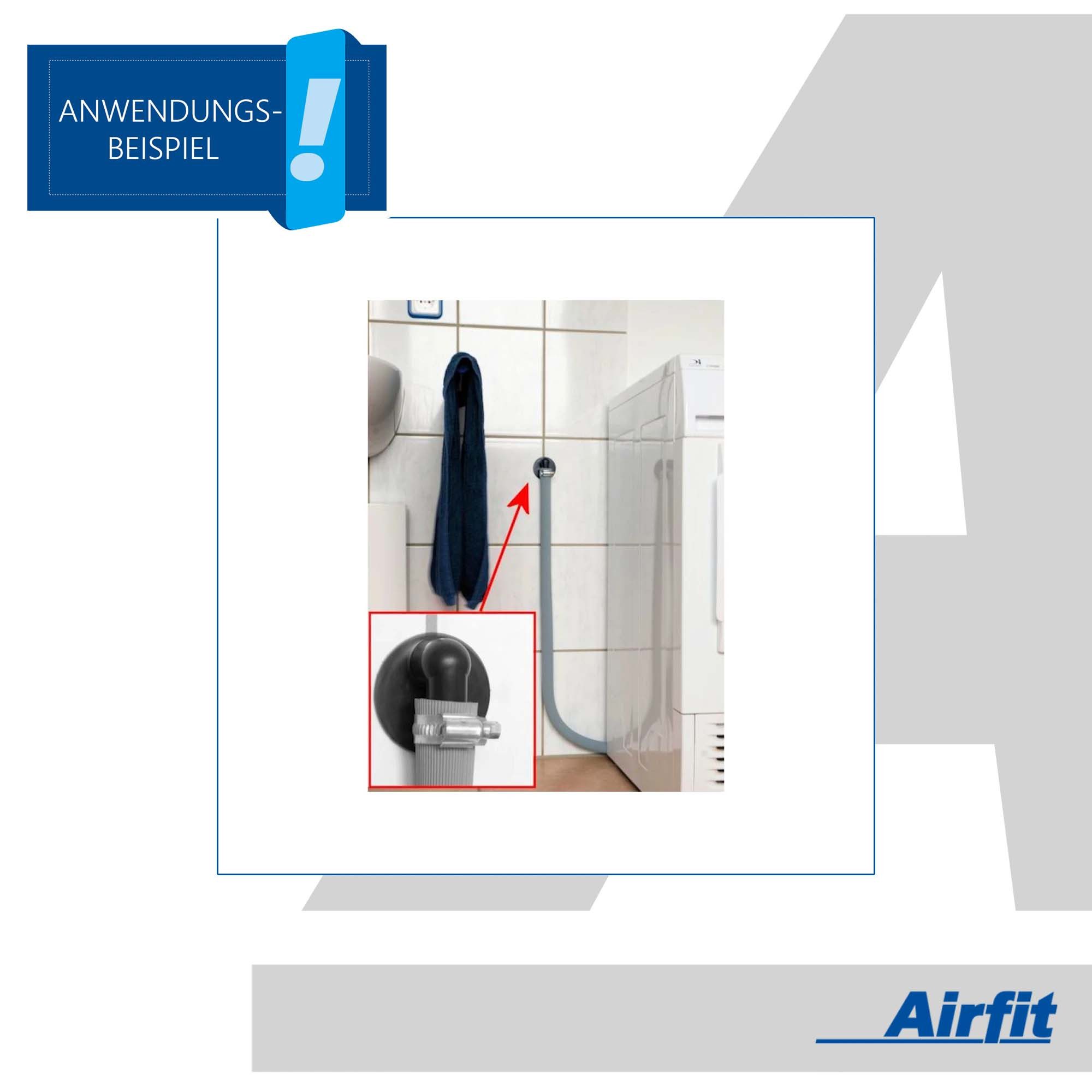 Airfit GmbH & Co. KG Ablaufrohr Schlauchnippel, 90° gewinkelt DN 50 für Schlauch von Ø 19 bis 21 mm